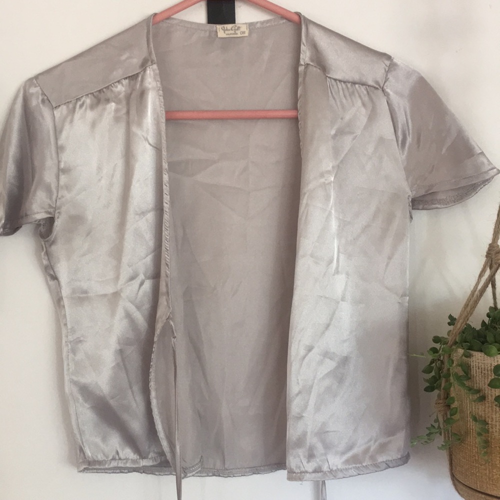 brandy melville satin tie top!